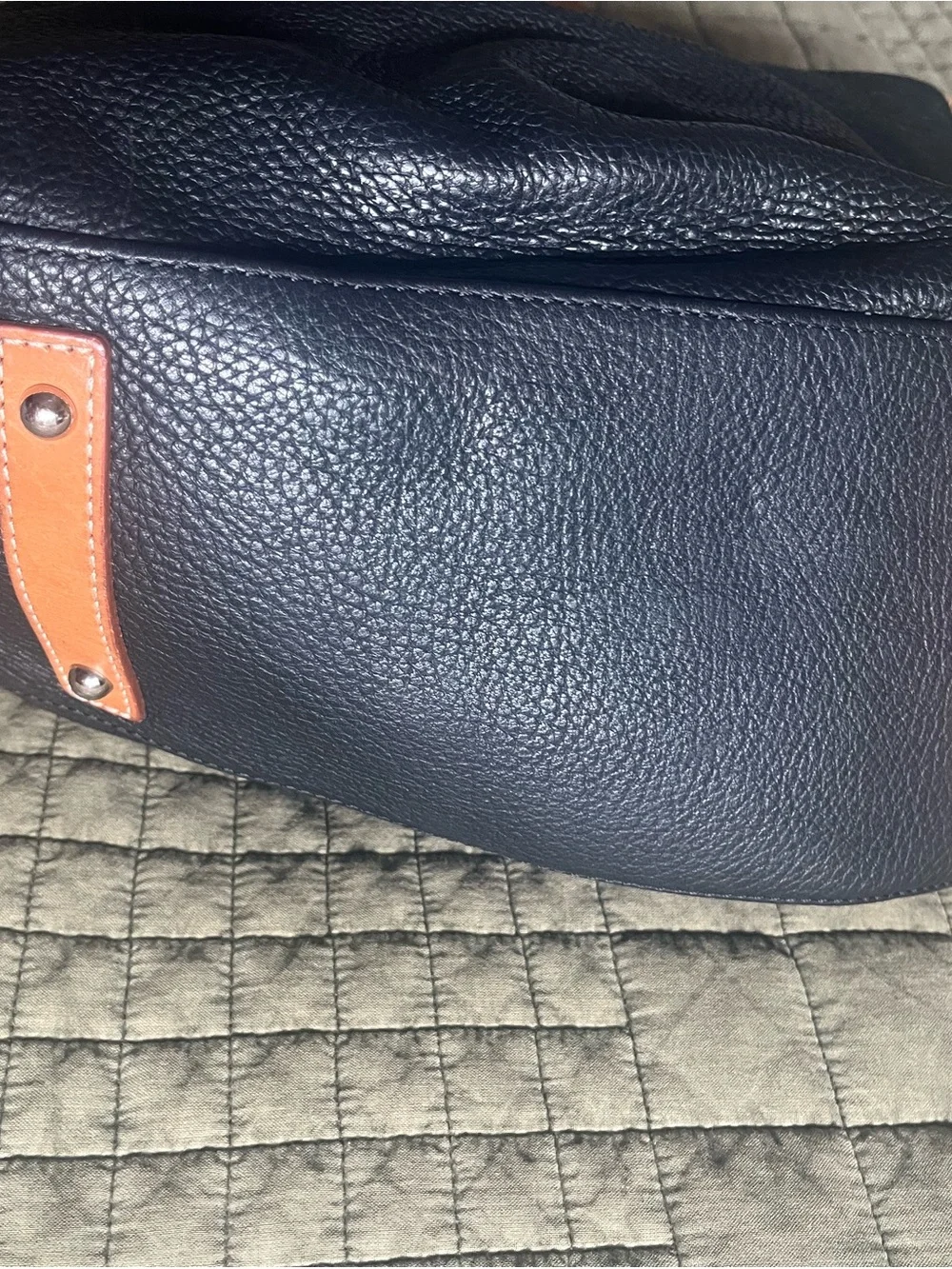 Dooney & Bourke Black Pebble Leather Hobo Shoulder Bag